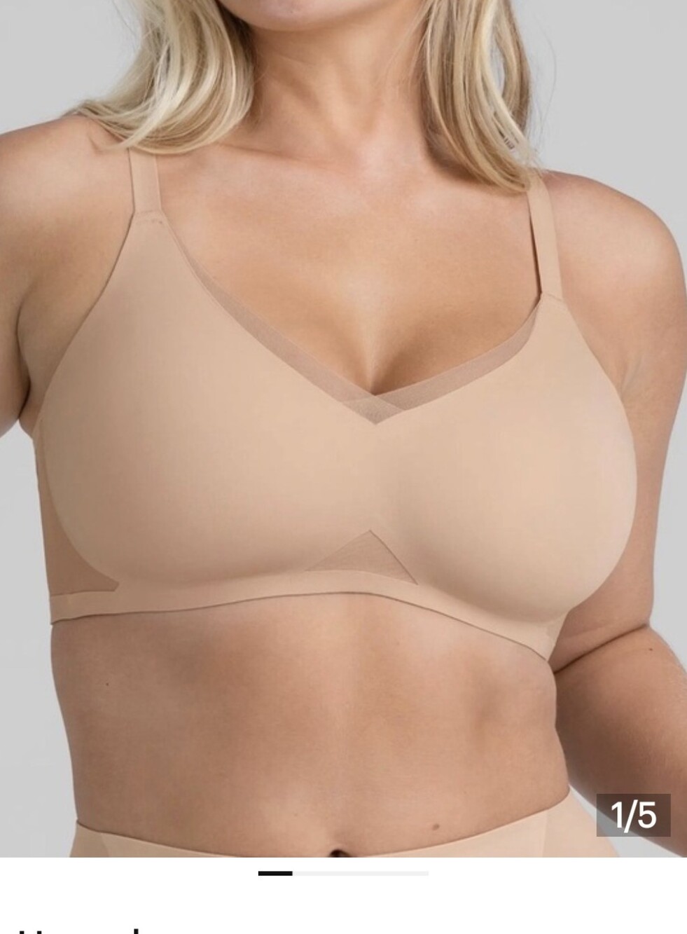 Honeylove Liftwear Crossover Nude Bra.
